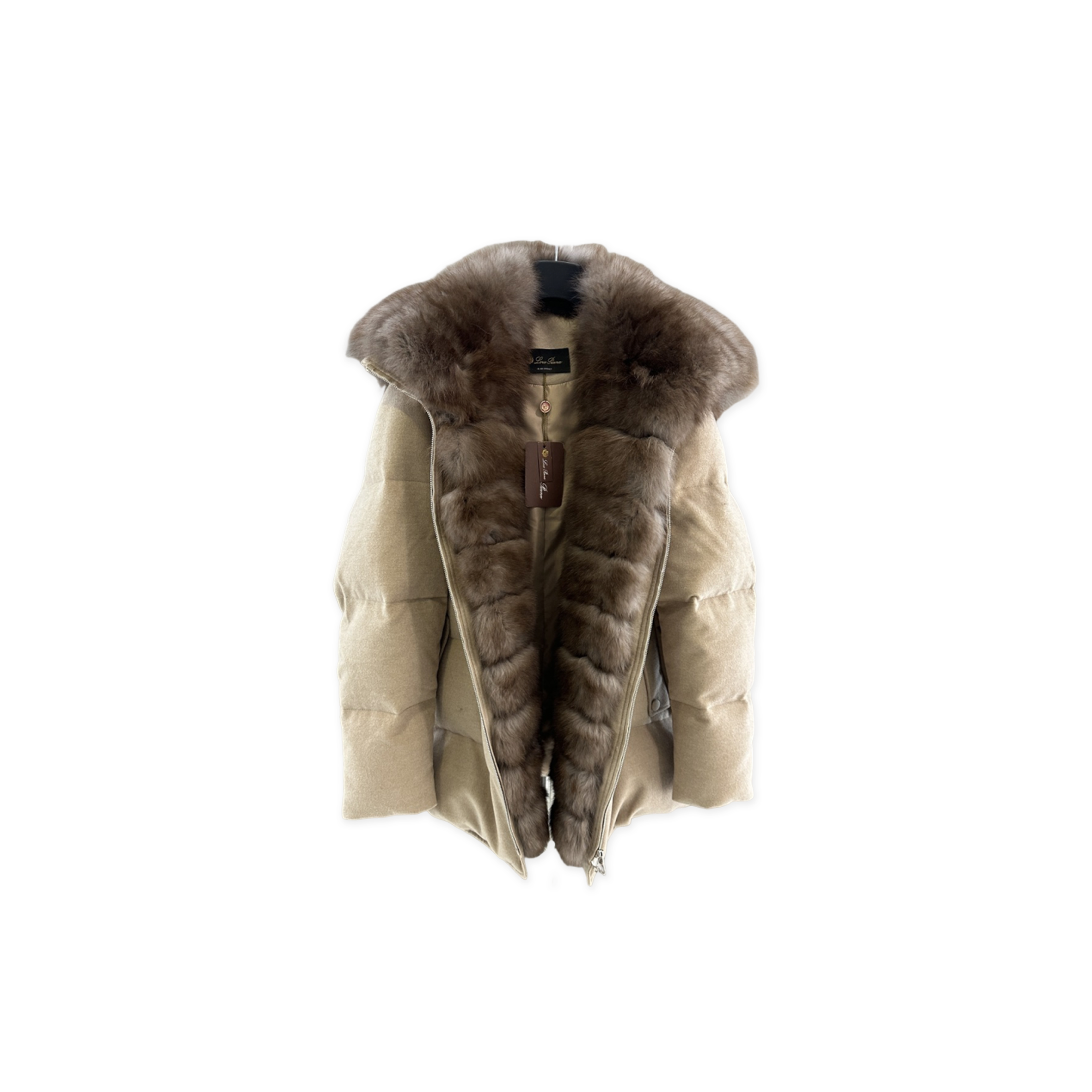 LORO PIANA DOWN JACKET WITH FUR COLLAR